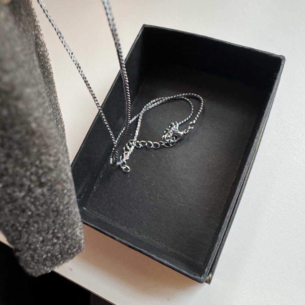 Source Unknown Silver-Tone Clear Crystal Pendant … - image 2